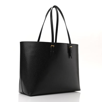 Saint Laurent Calfskin Large Shopping Tote Black 3 of 10