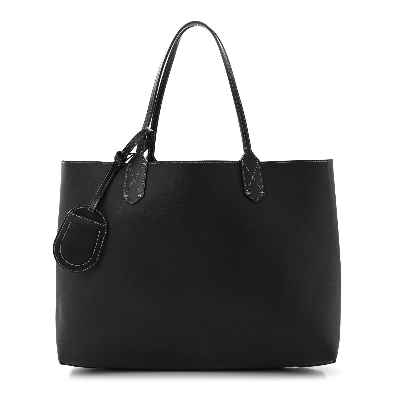Gucci Calfskin GG Supreme Monogram Medium Reversible Tote Black 3 of 16