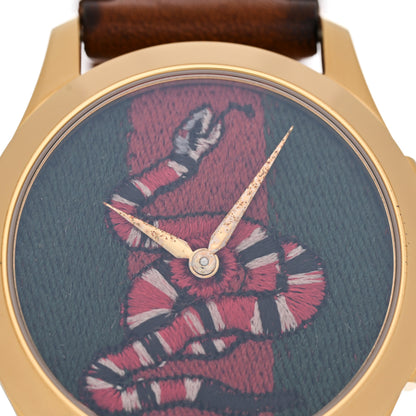 Gucci Stainless Steel Calfskin 38mm Le Marche Des Merveilles Snake Quartz Watch 5 of 8