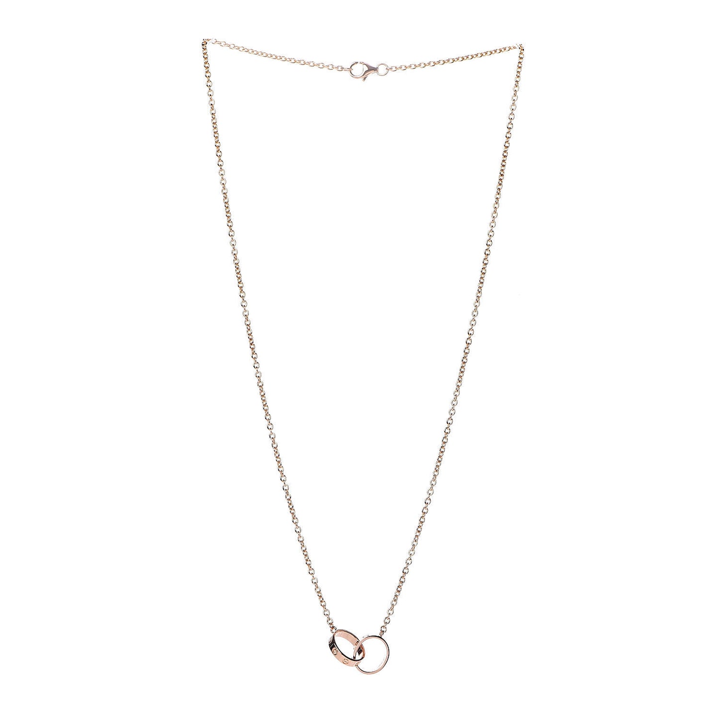 18K Pink Gold Interlocking LOVE Necklace