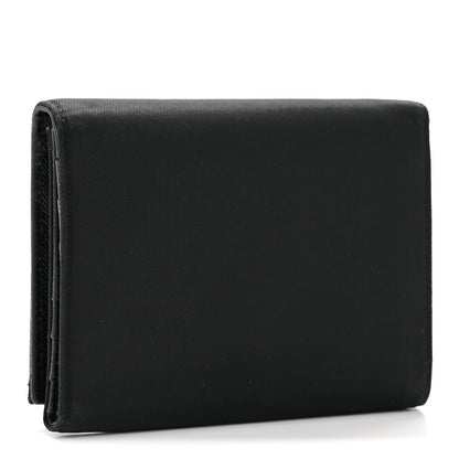 Prada Tessuto Nylon Tri-Fold Compact Wallet  Black 5 of 24