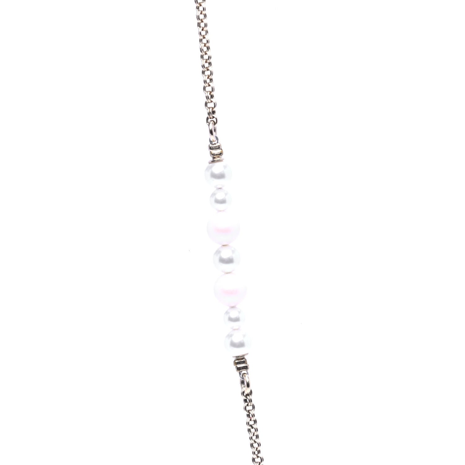 Chanel Crystal Pearl Snow Splash CC Pendant Necklace Gold 5 of 5