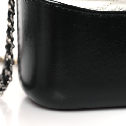 Chanel Aged Calfskin Quilted Medium Gabrielle Hobo Black White 9 of 9