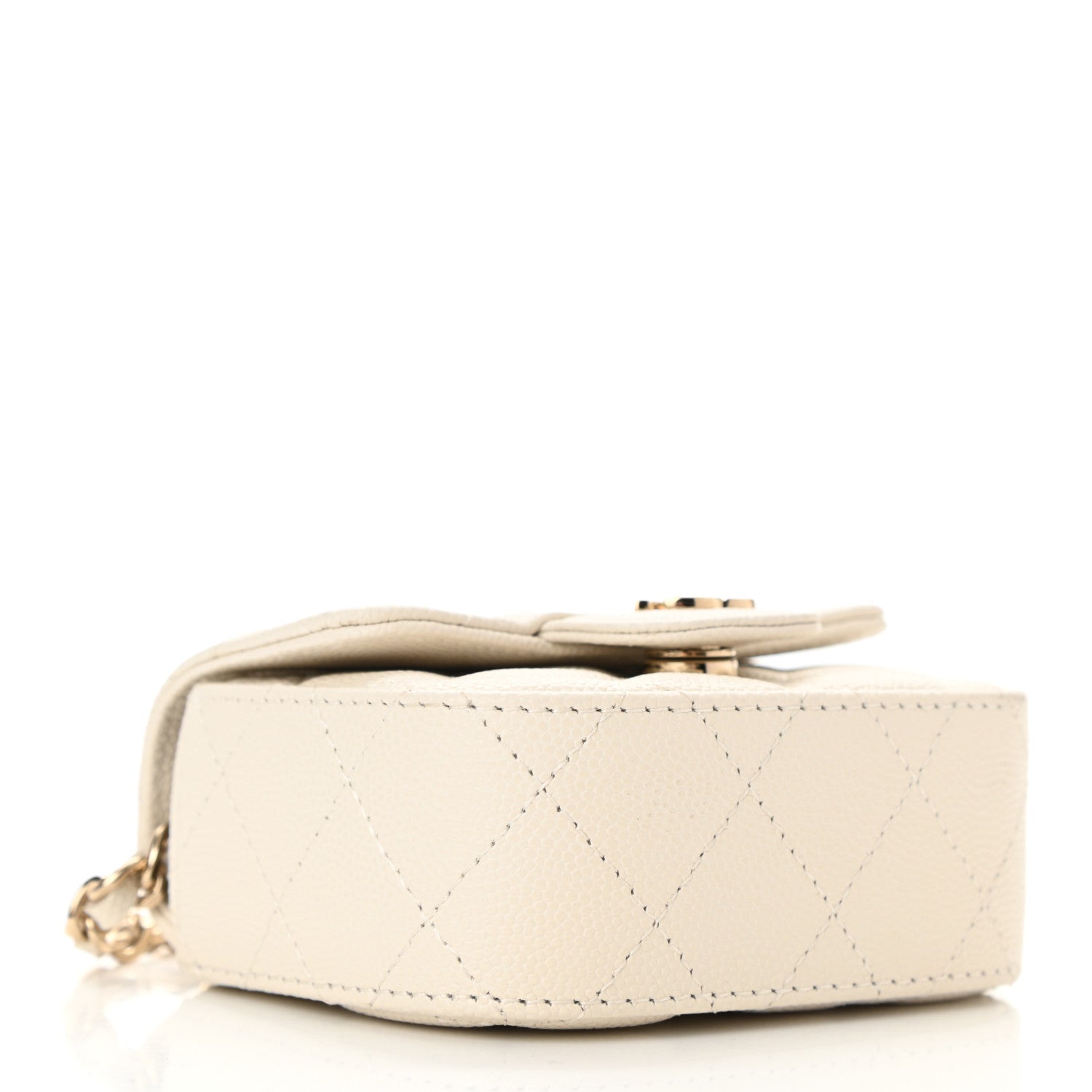 Chanel Caviar Quilted Mini Clutch With Chain White 4 of 12