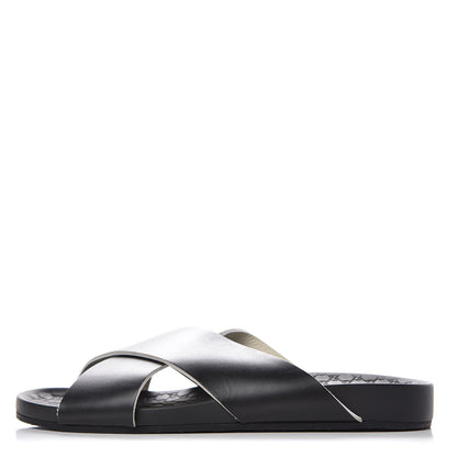 Gucci Calfskin Guccissima Mens Zen Slide Sandals 6.5 Black 1 of 9