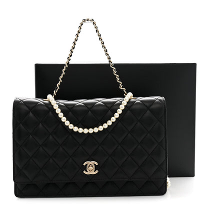 Chanel Lambskin Quilted Fantasy Pearl Flap Black 12 of 12