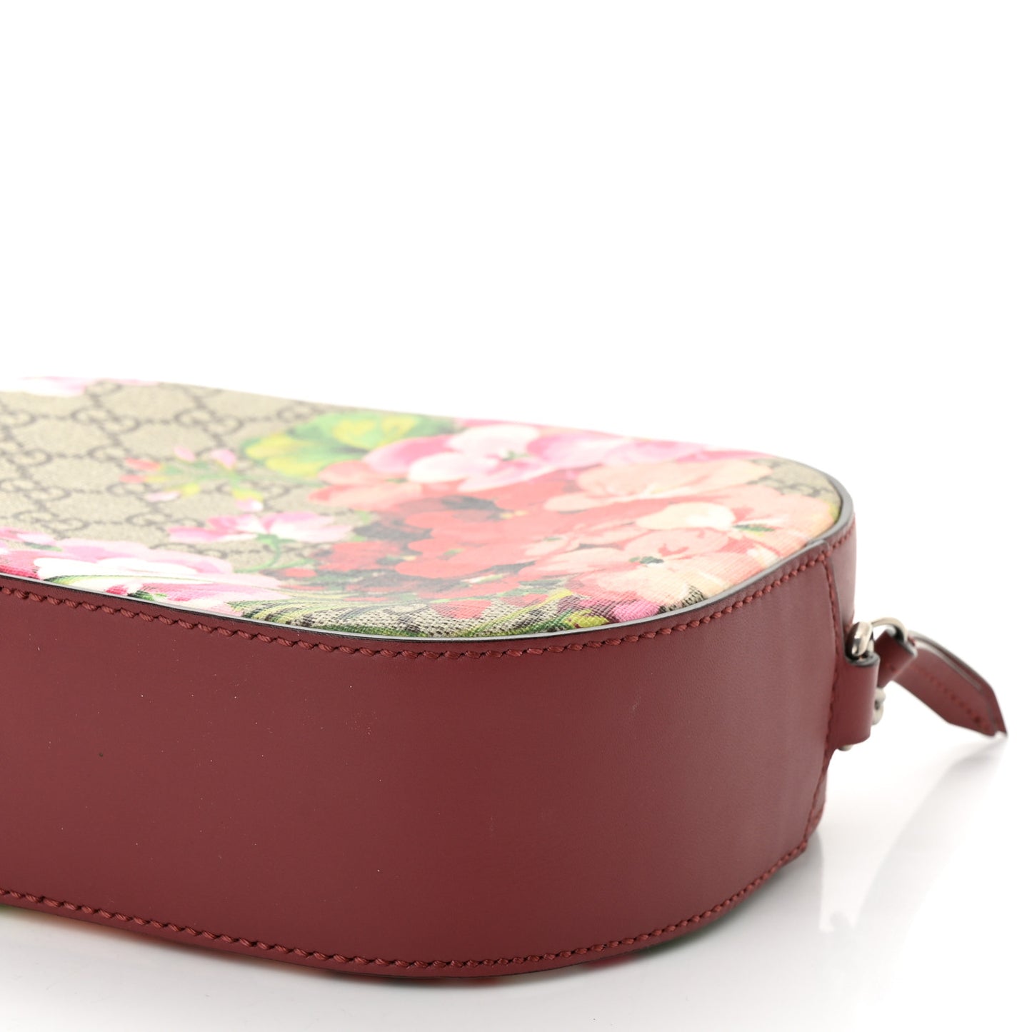 GG Supreme Monogram Blooms Mini Chain Shoulder Bag Beige Multicolor Dry Rose