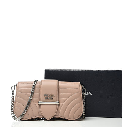 Prada Nappa Diagramme Mini Sidonie Chain Crossbody Bag Cipria 8 of 8