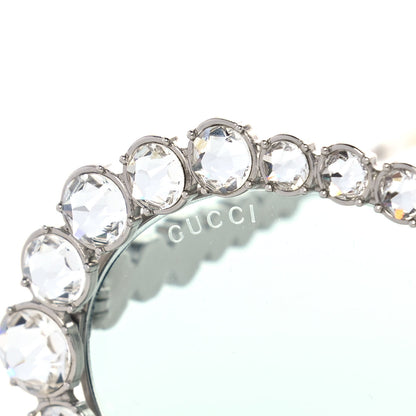 Gucci Crystal Oval Sunglasses GG0620S Silver 5 of 8