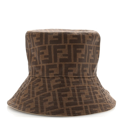 Fendi Technical Fabric FF Reversible Bucket Hat S Tobacco Beige 3 of 8