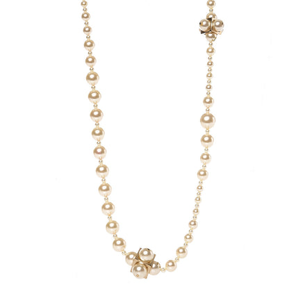 Chanel Graduated Pearl CC Long Necklace Light Gold 1 of 5