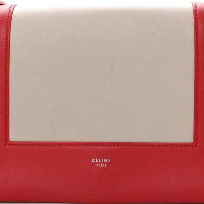 Celine Shiny Smooth Calfskin Medium Frame Shoulder Bag Poppy Red Clay 7 of 9