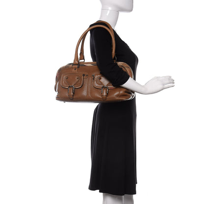 Burberry Grained Calfskin Two Front Pocket Satchel Brown 2 of 16