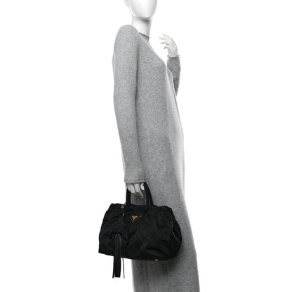 Prada Tessuto Nylon Tassel Tote Black 2 of 11