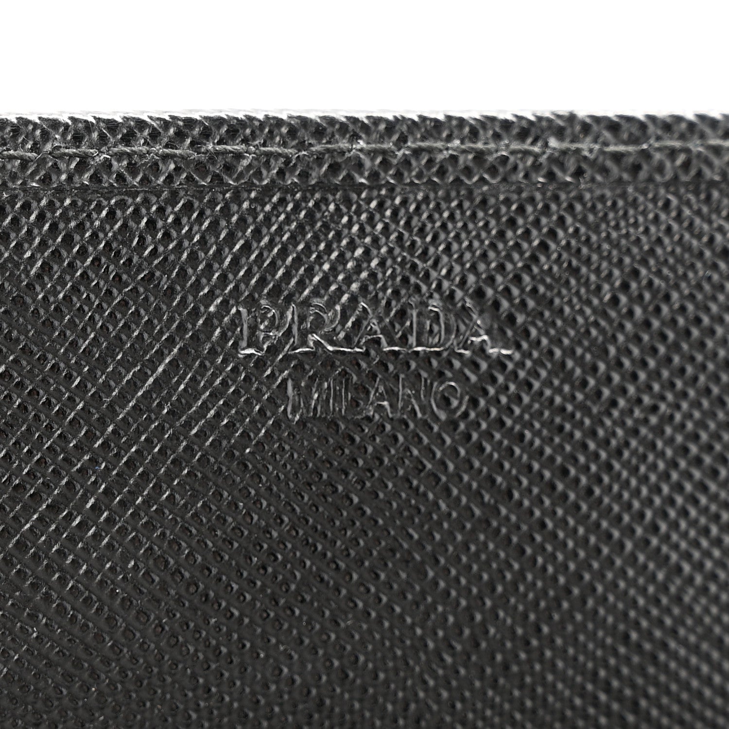 Prada Saffiano Metal Oro Chain Wallet Black 7 of 14
