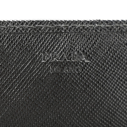 Prada Saffiano Metal Oro Chain Wallet Black 7 of 14