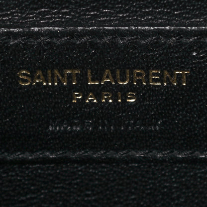 Saint Laurent Grain De Poudre Small Classic Monogram Kate Tassel Satchel Dark Smog 7 of 10