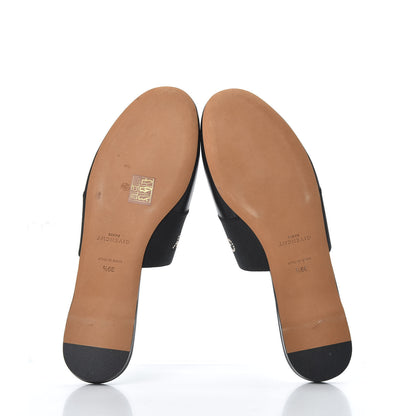 Givenchy Calfskin Crystal Embellished Bedford Logo Mule Slides 39.5 Black 8 of 10