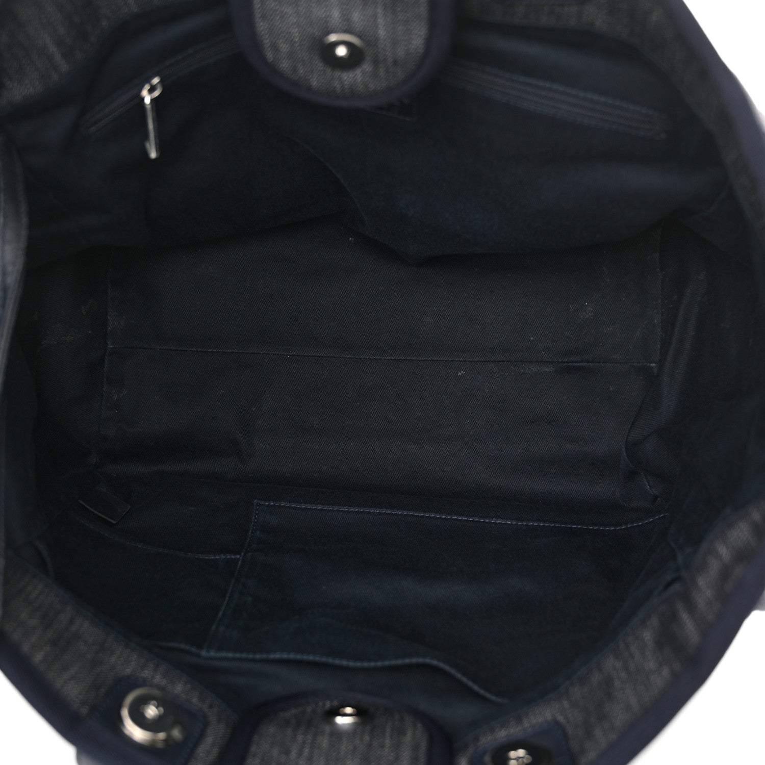 Chanel Denim Medium Deauville Tote Dark Blue 5 of 13