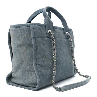 Chanel Denim Small Deauville Tote Light Blue 3 of 11