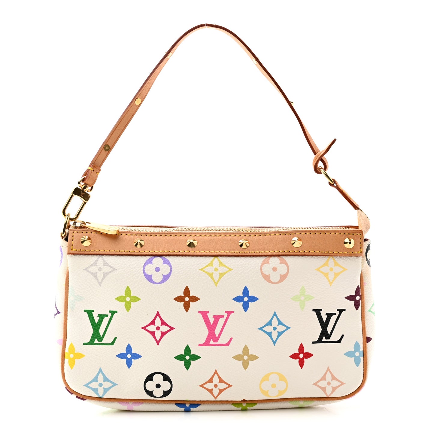 Monogram Multicolor Pochette Accessories White