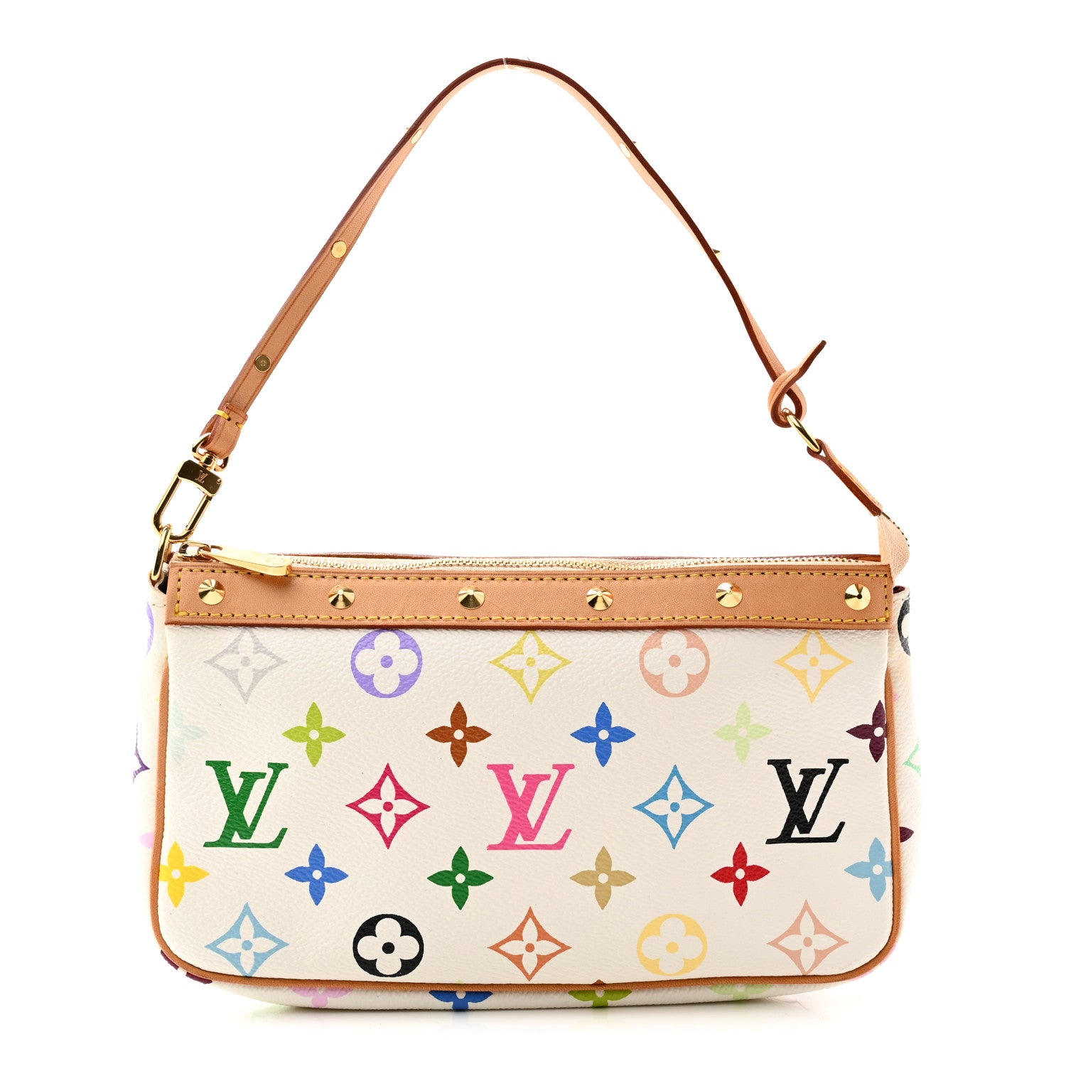 Louis Vuitton Monogram Multicolor Pochette Accessories White 1 of 12