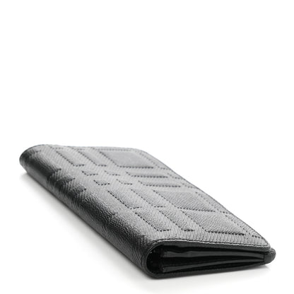 Burberry London Grainy Check Embossed Long Wallet Black 4 of 7