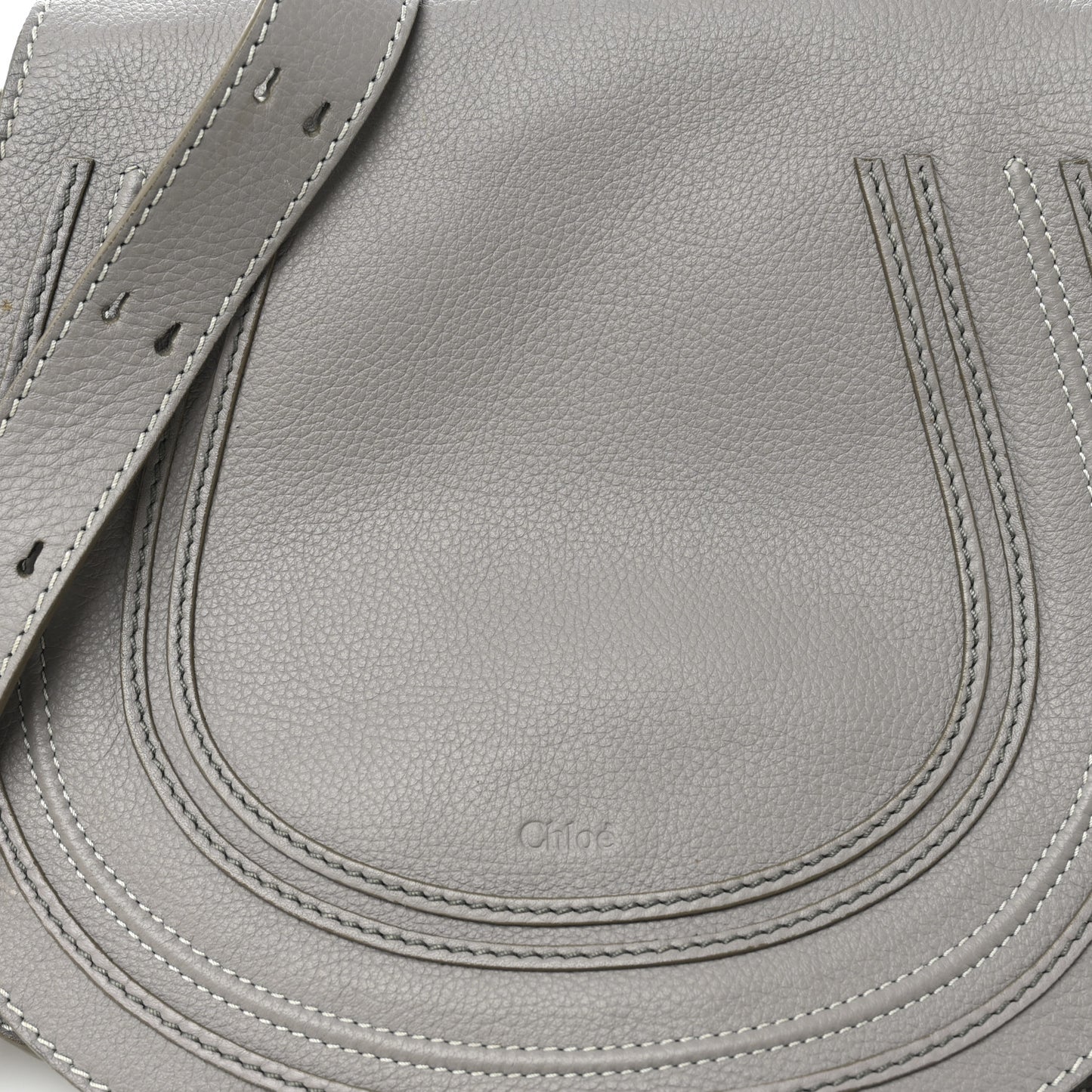 Calfskin Medium Marcie Round Crossbody Bag Cashmere Grey