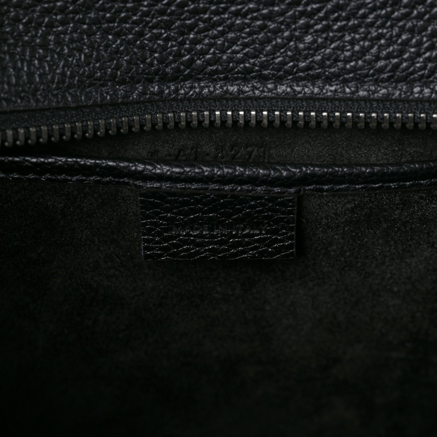 Drummed Calfskin Nano Luggage Black