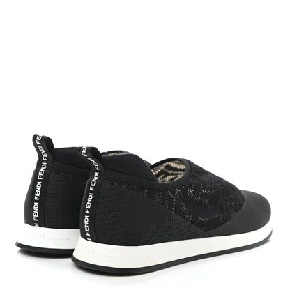 Fendi X SARAH COLEMAN Mesh FF Vertigo Runner Slip On Sneakers 37 Black 4 of 8