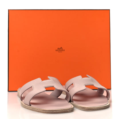 Hermes Epsom Oran Sandals 36.5 Rose Porcelaine 9 of 9