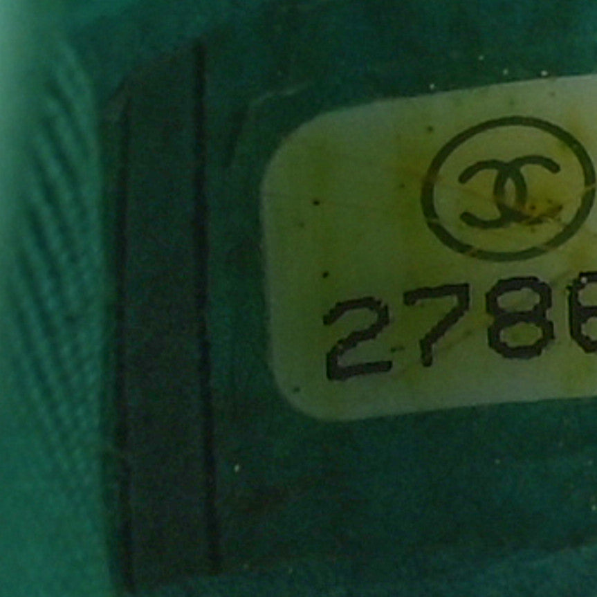 Caviar Chevron Quilted Small Boy Flap Green