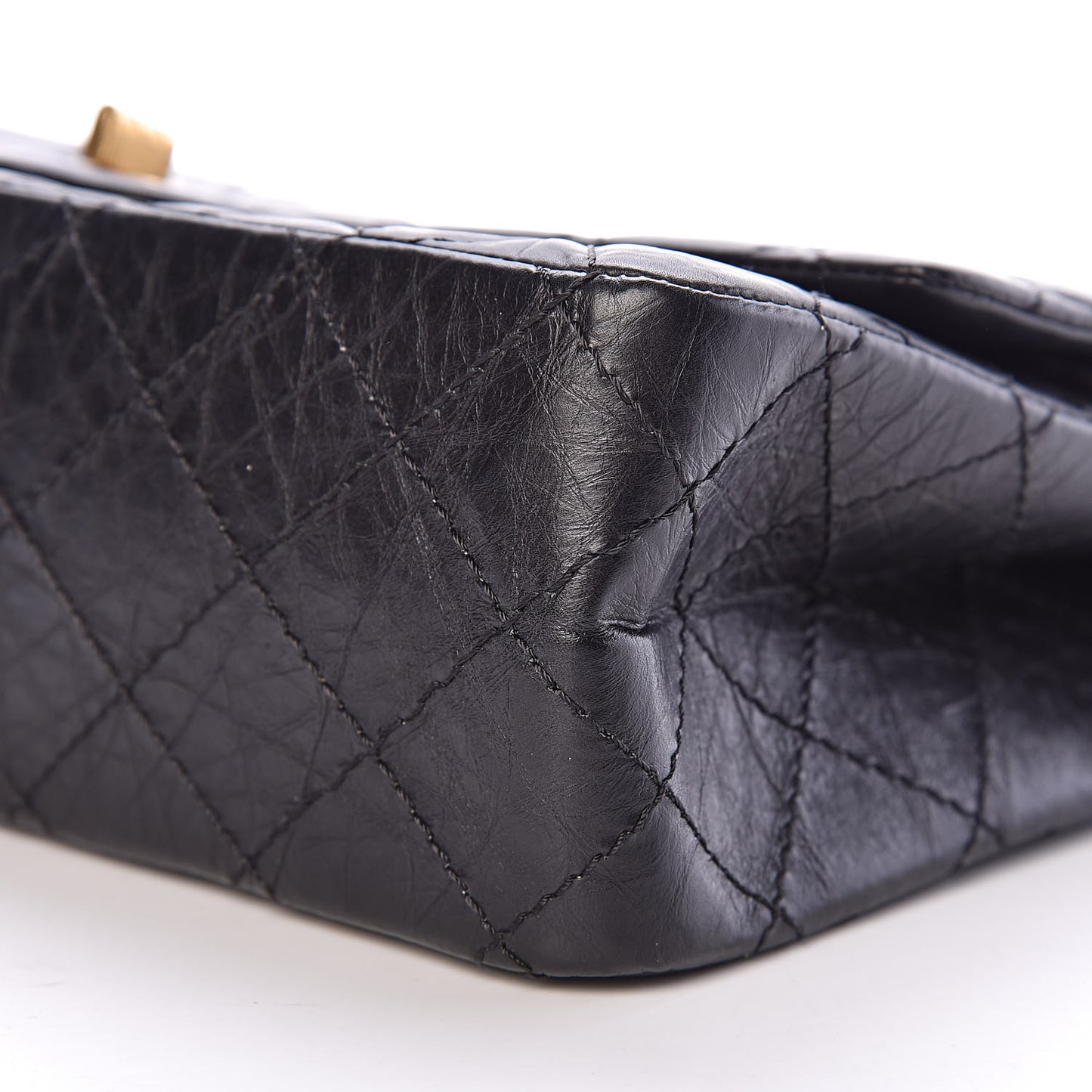 Aged Calfskin Quilted 2.55 Reissue 226 Flap Black
