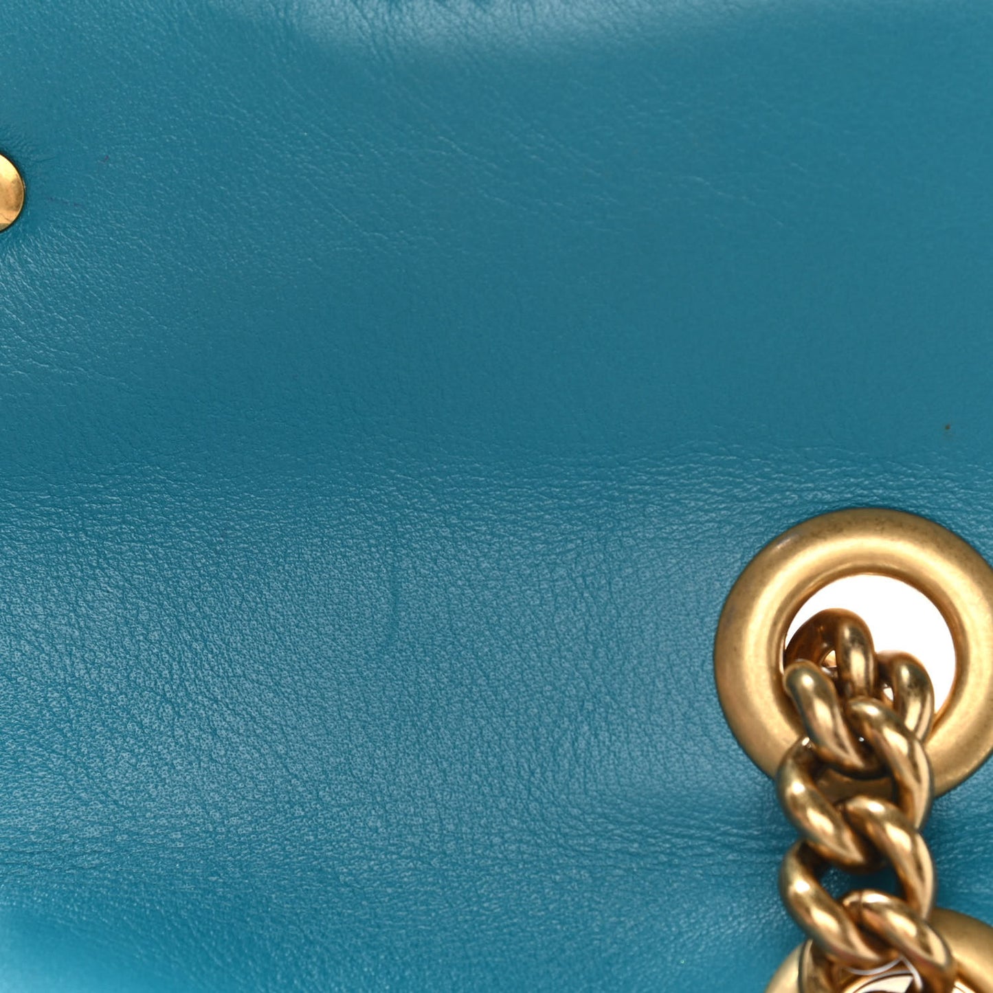 Velvet Matelasse Mini GG Marmont Shoulder Bag Pavone Cyan