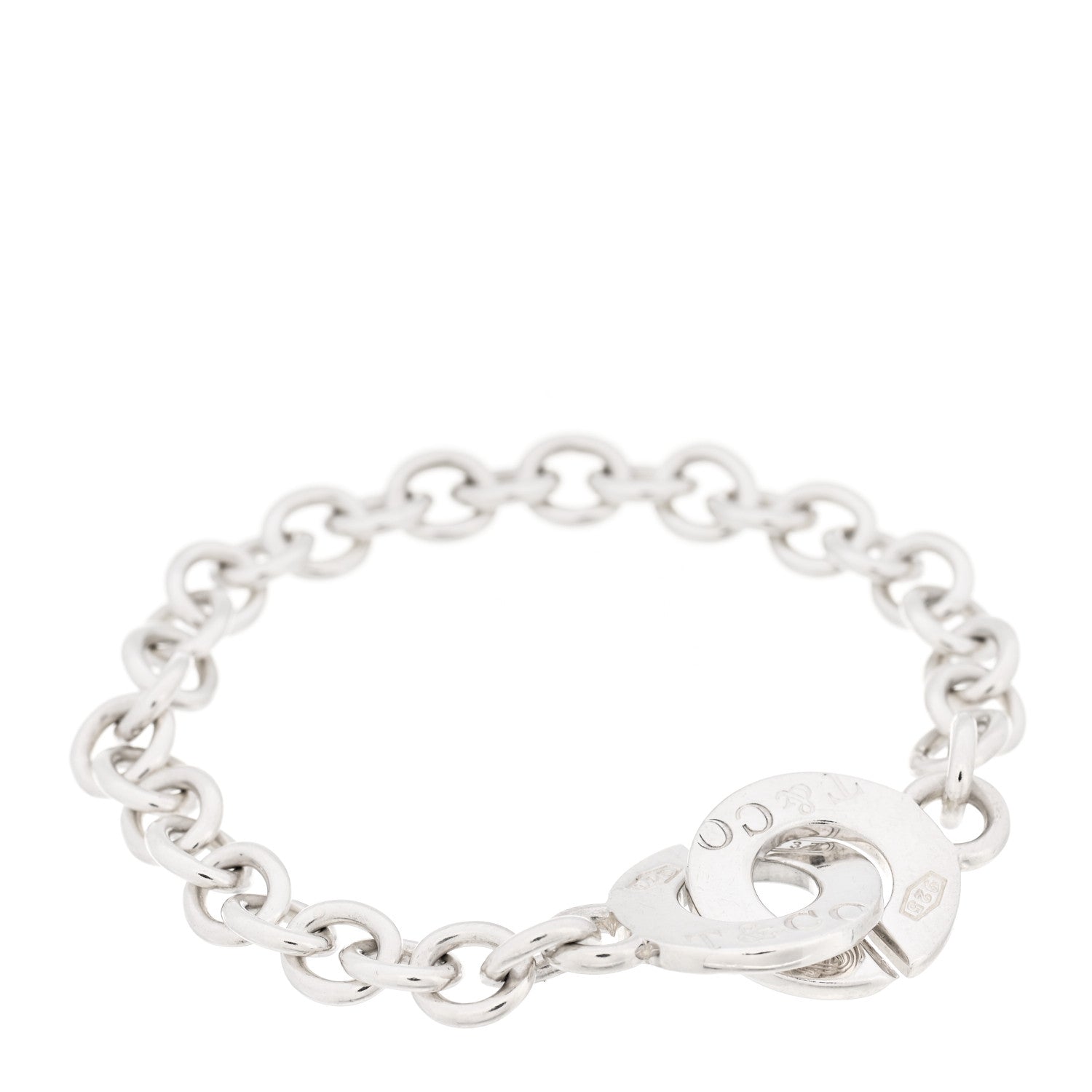 Tiffany Sterling Silver 1837 Circle Clasp Bracelet 1 of 5