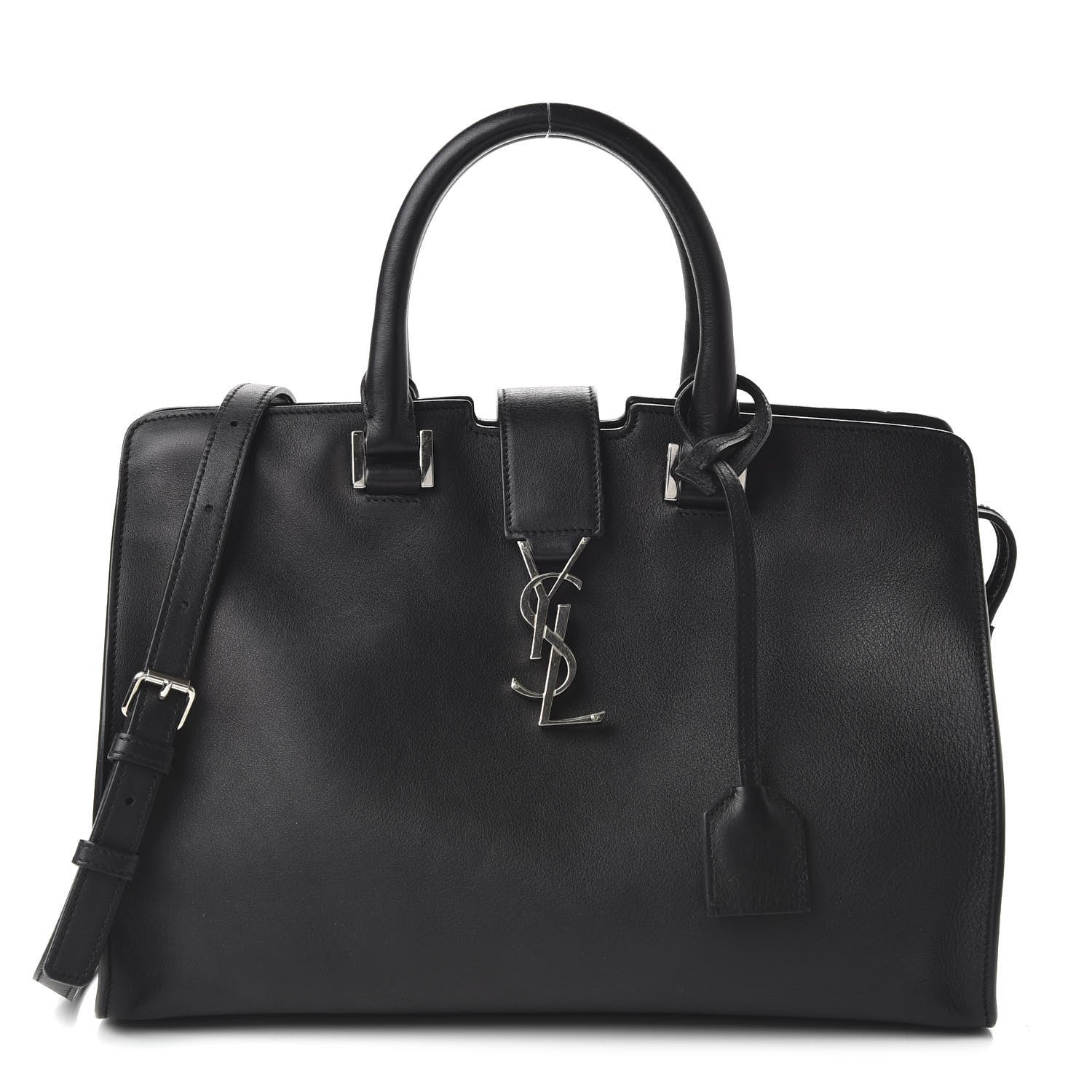 Saint Laurent Smooth Calfskin Small Monogram Cabas Black 1 of 9