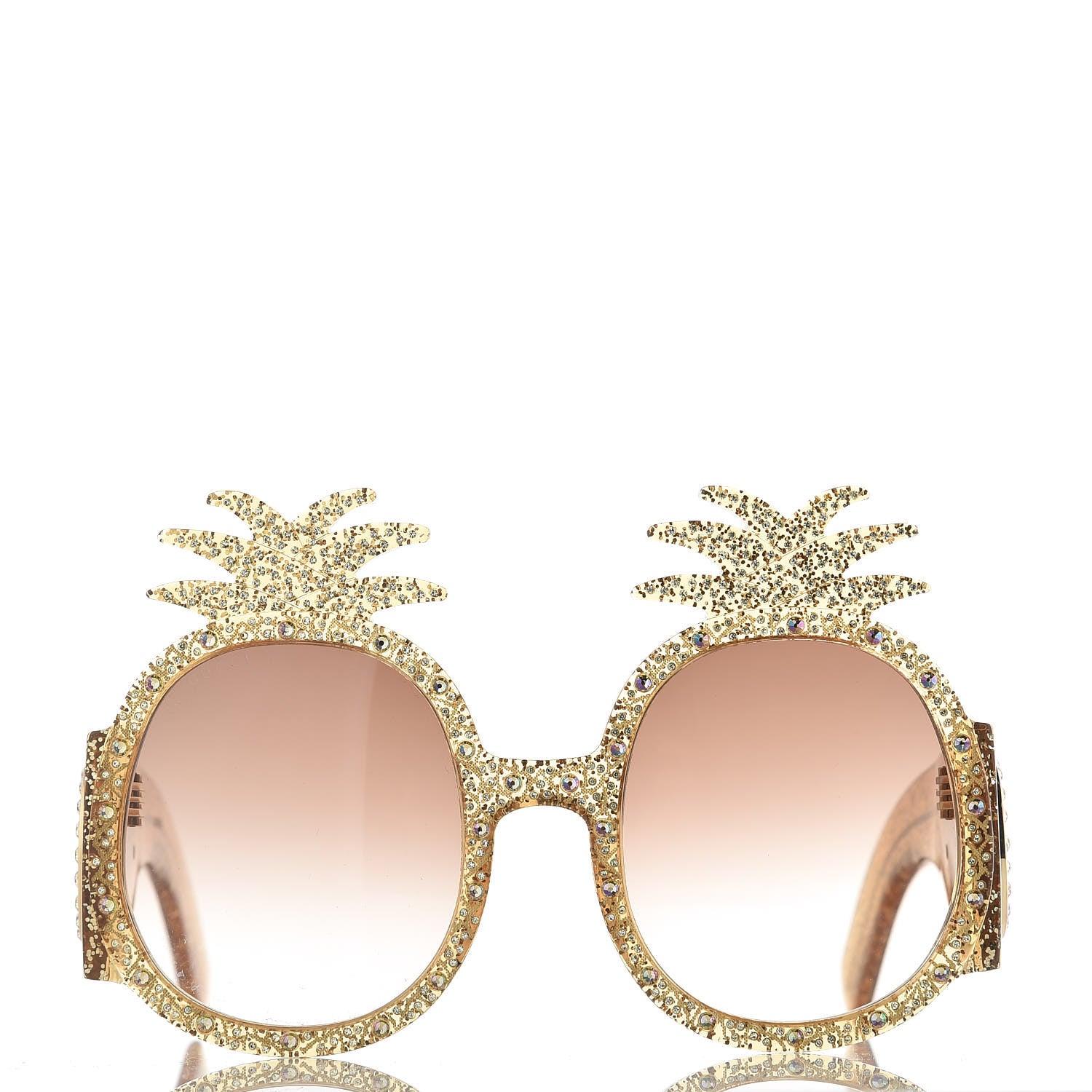 Gucci Acetate Pineapple GG0150/S Sunglasses Gold 3 of 6