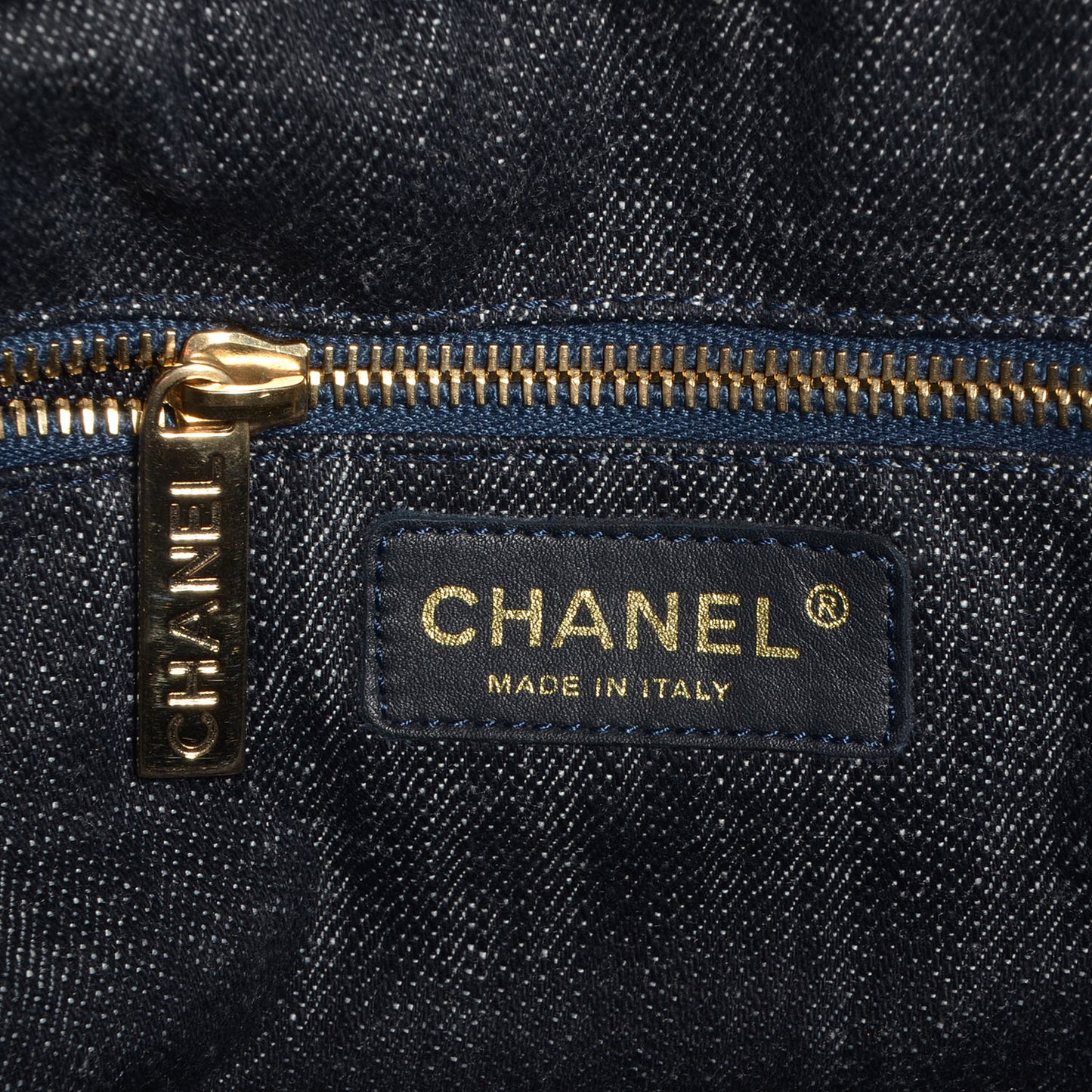Denim CC Double Pocket Shoulder Bag