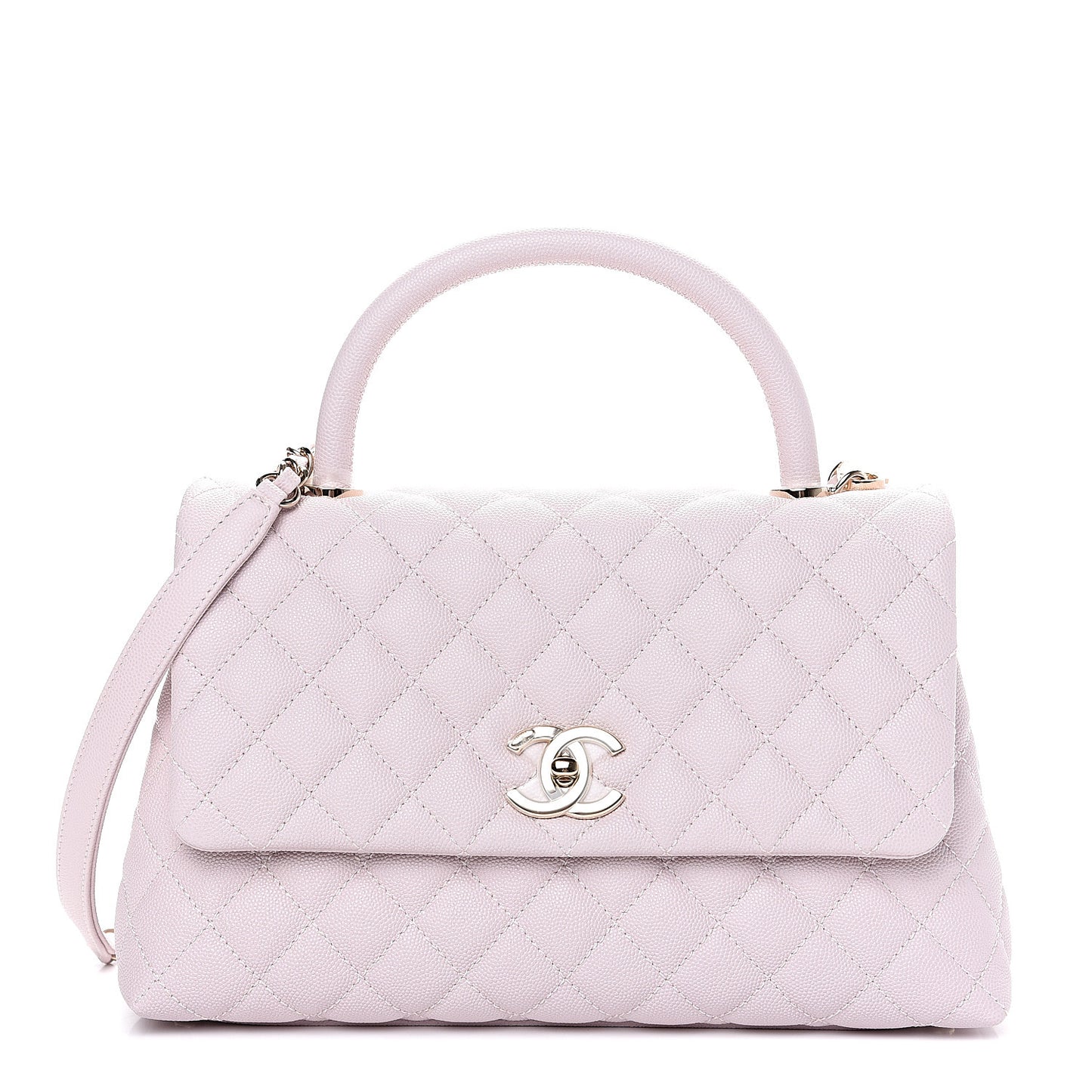 Caviar Quilted Small Coco Handle Flap Lilas Lilac