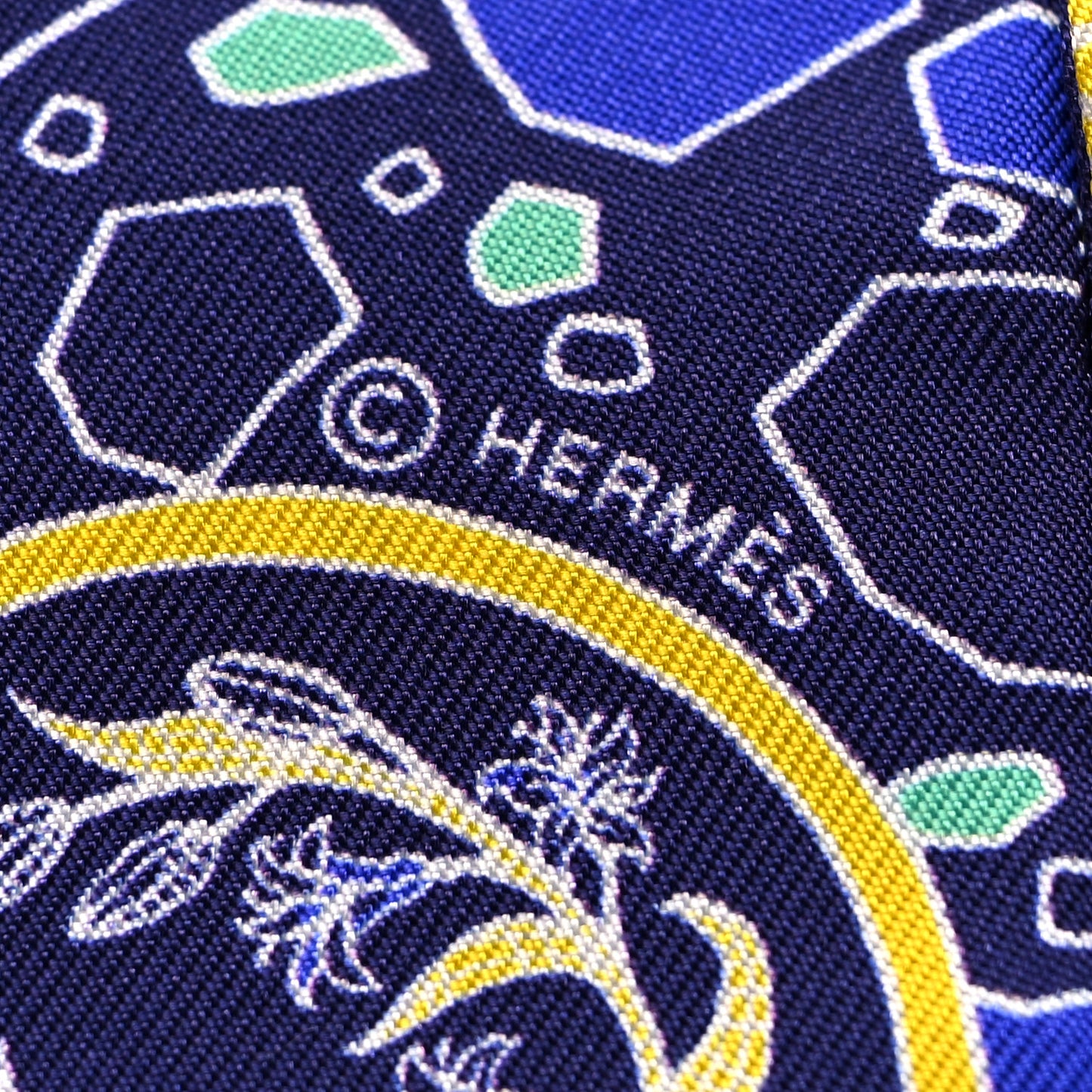 Silk La Danse Des Amazones Twilly Indigo Jaune Multicolor