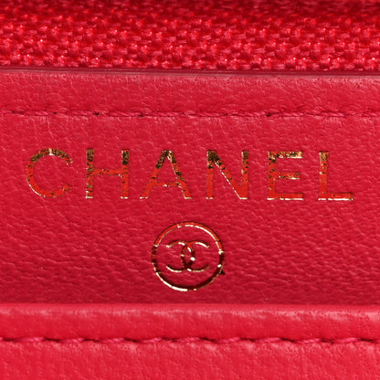 Chanel Lambskin Quilted Boy Zip Around Wallet Pink 6 of 12