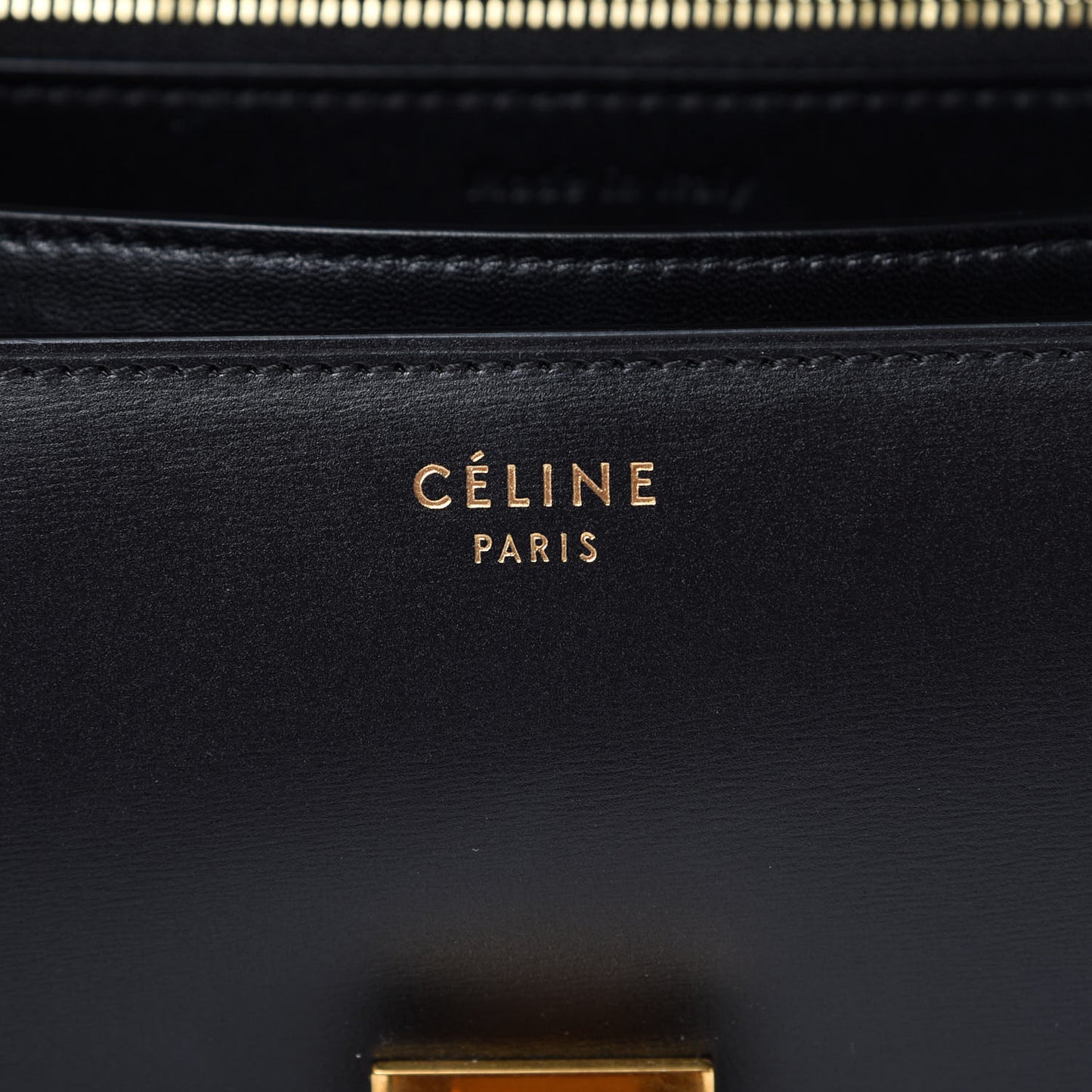 Box Calfskin Medium Classic Box Flap Bag Black