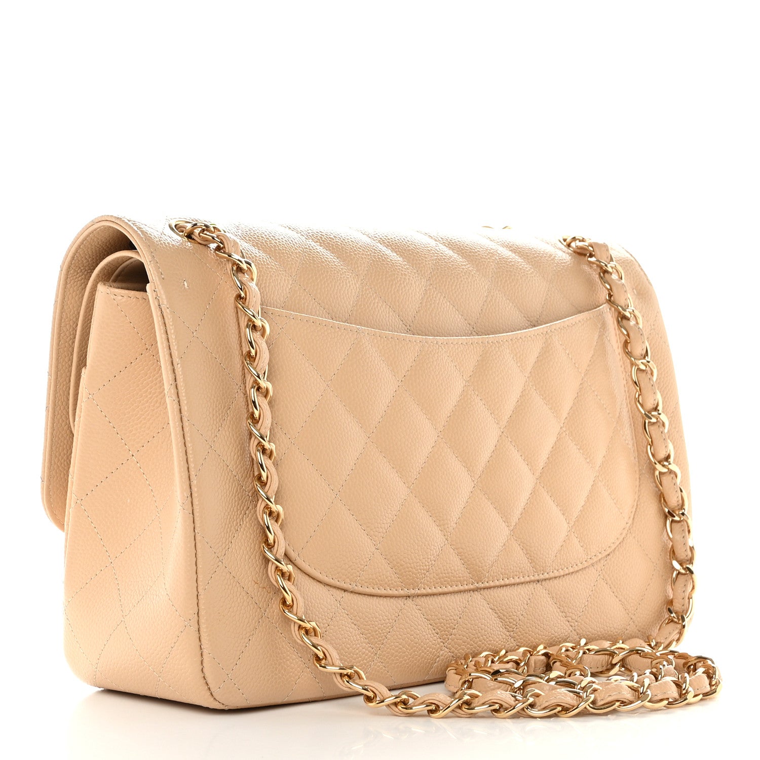 Chanel Caviar Quilted Jumbo Double Flap Beige Clair 3 of 12