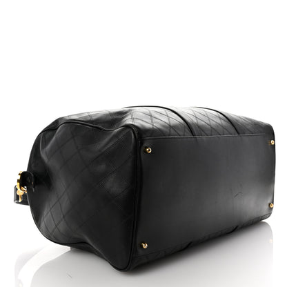 Chanel Calfskin Stitched Duffle Bag Black 3 of 9
