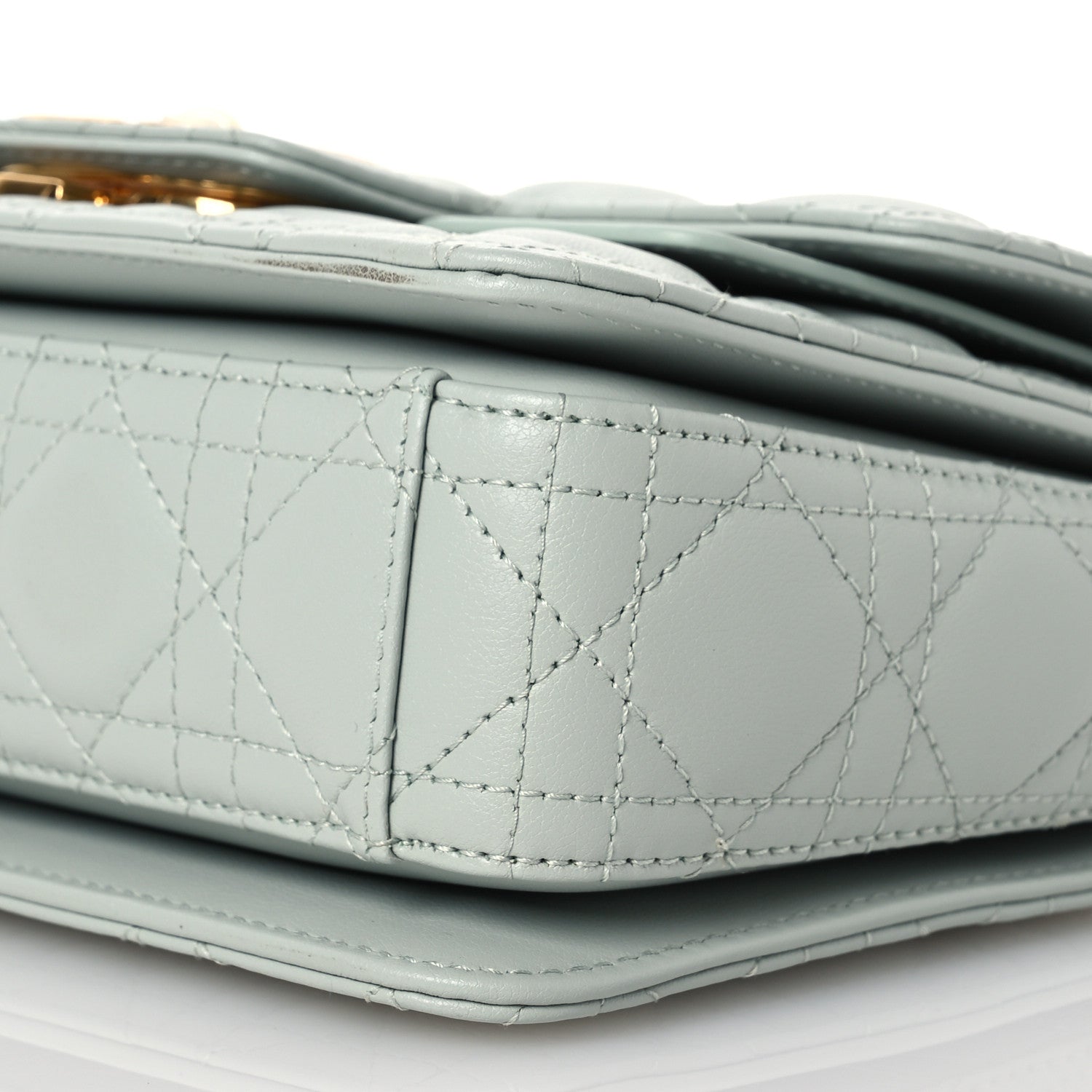 Christian Dior Lambskin Cannage Small Jolie Top Handle Bag Pistachio 10 of 11