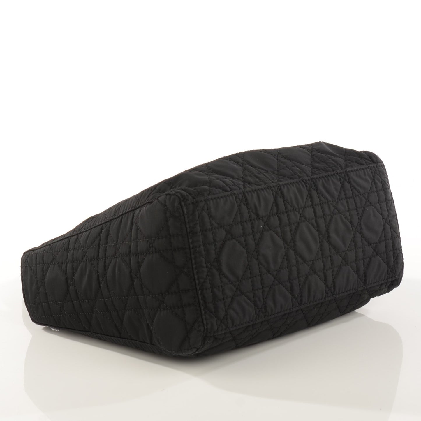 Nylon Cannage Medium Lady Dior Black