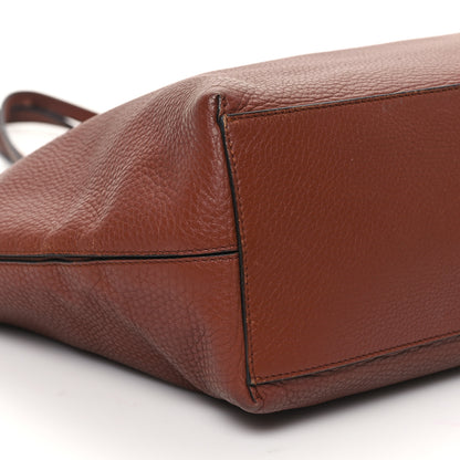 Valentino Garavani Grained Calfskin Rockstud Shoulder Tote Bright Cognac 8 of 12