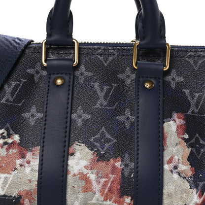Louis Vuitton Monogram Bleach Keepall Bandouliere 25 Ink Blue 7 of 9