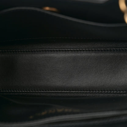 Chanel Shiny Aged Calfskin Quilted Nano Kelly Shopper Black 5 of 11