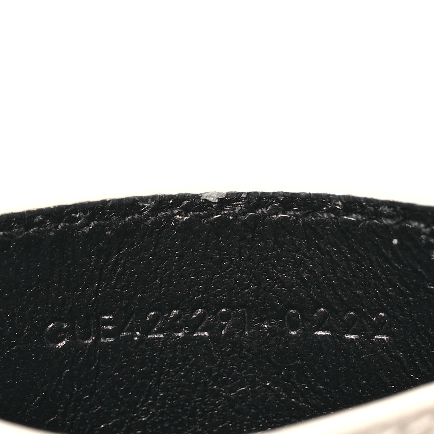 Grain De Poudre Matelasse Chevron Monogram Credit Card Case Crema Soft